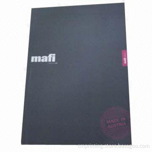 Softcover book printing, 200gsm white ivory paper, two Pantone, die-cutting for cover
